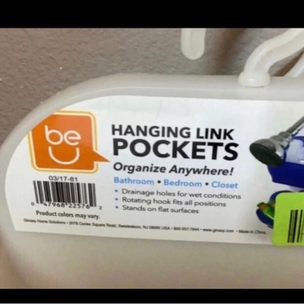 NWT BeU Hanging Storage Pocket, White